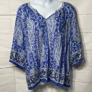 3X Rose & Thyme lightweight blouse